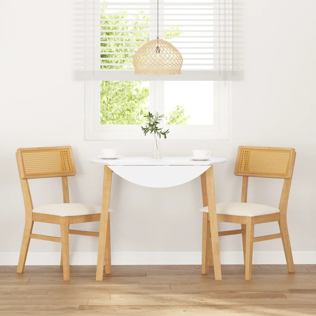 Sedie da Pranzo con Cuscini 2 pz in Legno Massello di Hevea 4102463