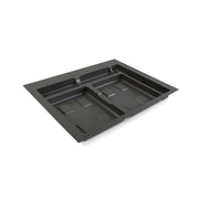 Emuca Base Recycle per contenitori per cassetti da cucina, 2 cavitÃ , Plastica grigio antracite, Tecnoplastica, 1 u.