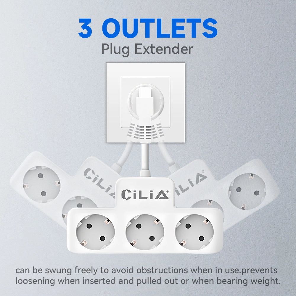 Presa multipla CILIA 10/16 A 230 V ¨C zephmum ¨C Bianco e Nero