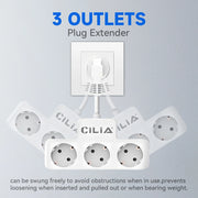 Presa multipla CILIA 10/16 A 230 V ¨C zephmum ¨C Bianco e Nero