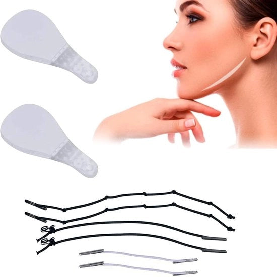 80 pezzi di adesivi per il viso - adesivi per il facelifting per viso V e pelle liscia