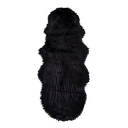 Tappeto Asimmetrico Lambskin, Nero, Poliestere, 180x60x6,5 cm