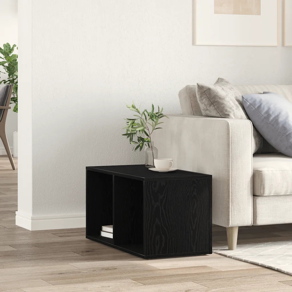 Scatola per Contenitori LP in Rovere Nero 71x34x36cm Truciolato