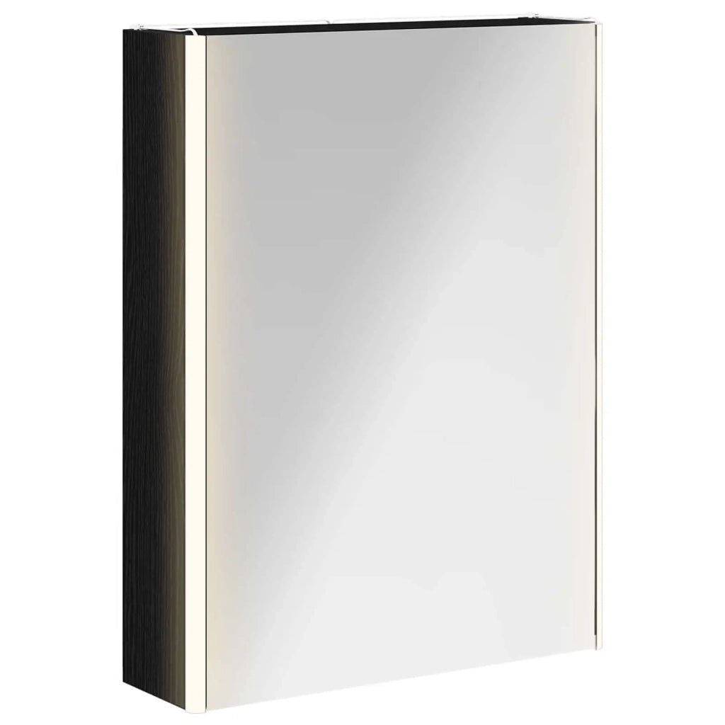 Mobiletto per specchio da bagno Rovere Nero 53,5 x 15,5 x 70 cm