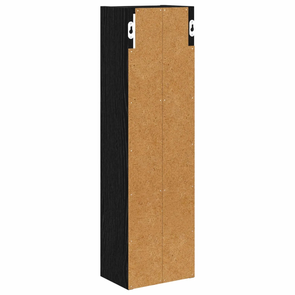 Armadio da bagno a muro Rovere Nero 20 x 14 x 70 cm