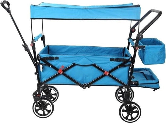 Carrello per bambini trasporto - Carrello con maniglia da traino - Blu