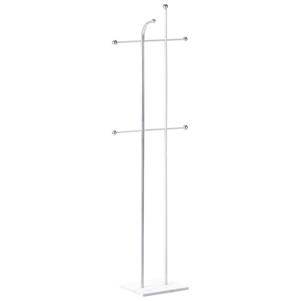 Appendiabiti in acciaio argento appendiabiti da terra in metallo 162 cm 6 ganci moderno per ingres