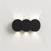 Applique da Muro LED 6 Luci Bianco Freddo Esterno Interno Alluminio 15x8x3 cm Nero