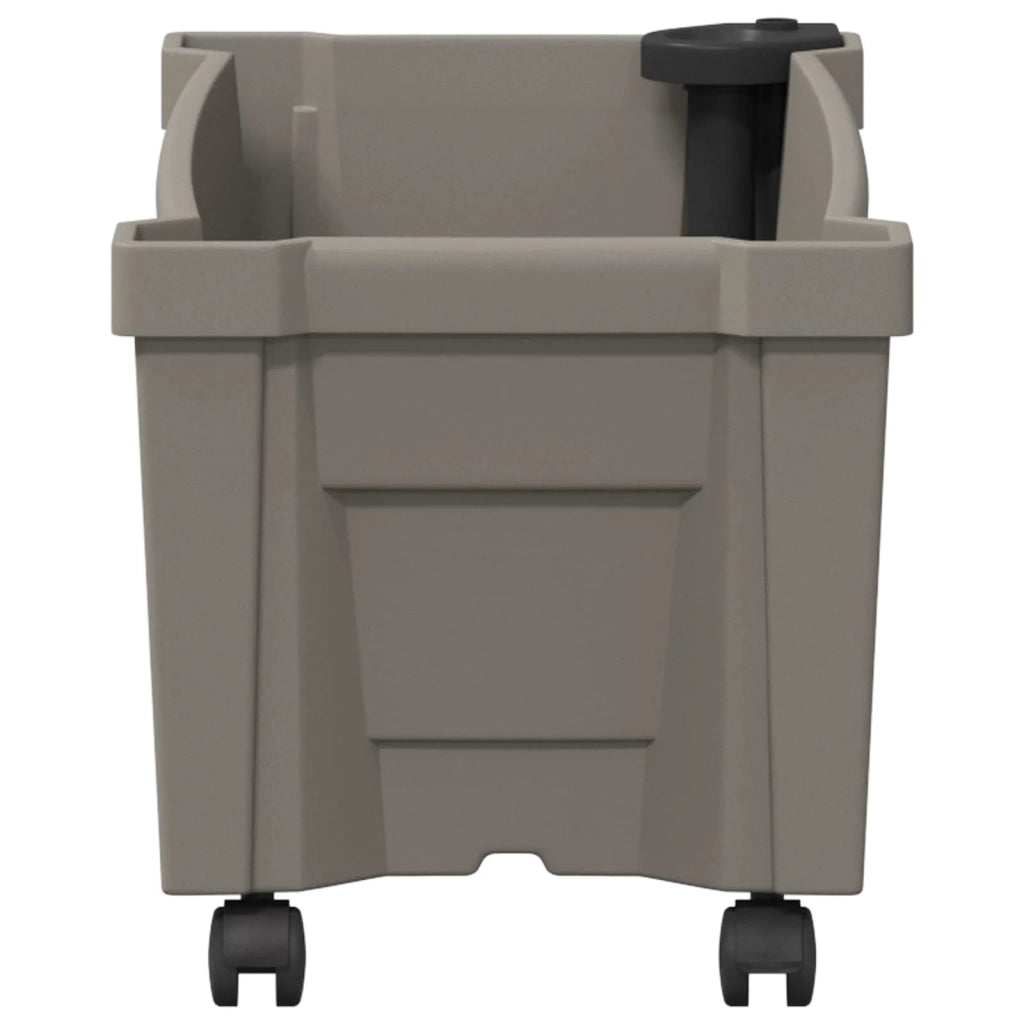 Vaso Calypso con Ruote Grigio 79 x 35 x 33 cm PP CFW6744295