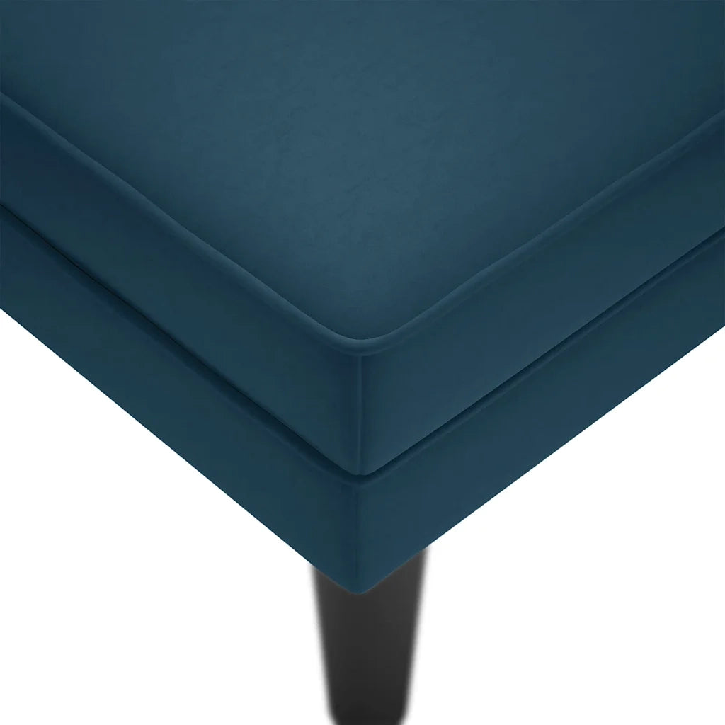 Sdraio con Cuscino e Bracciolo Destro in Velluto Blu CFW8233790