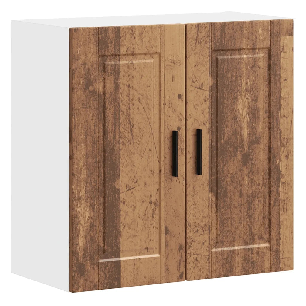 Pensile da cucina di grandi dimensioni con vani contenitori 60 x 31 x 60 cm pratico effetto legno anticato legno composito marrone 02_0050370