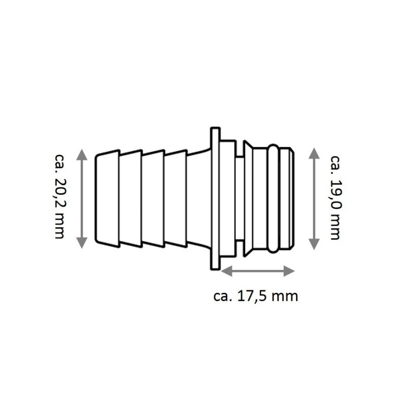KIT RACC. 3/4' DIRITTO 2PZ