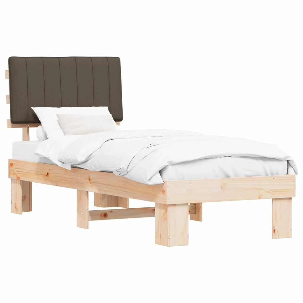 Letto con Testiera Rivestita Talpa 75 x 190 cm Pino massello 877532