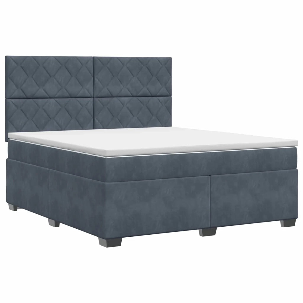 Letto box spring con materasso Grigio Scuro 140 x 200 cm 3453663