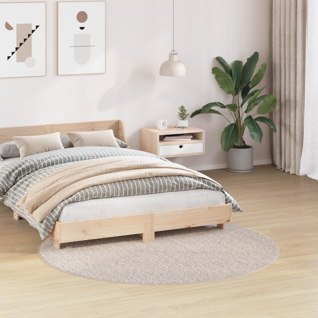 Tappeto Shaggy con Retro in Lattice Crema Ã¸160 cm