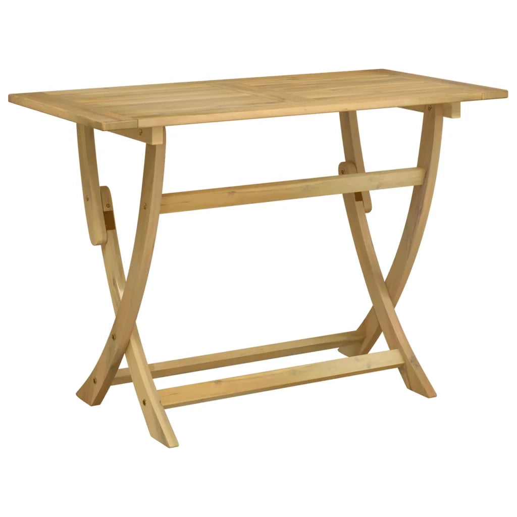 Tavolo da Giardino | Tavolino da esterno Pieghevole 110x55x75cm Legno Massello Acacia