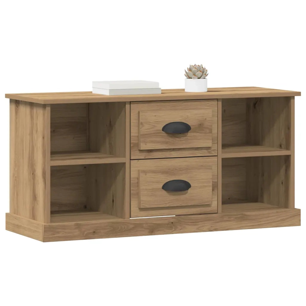 Mobile TV con cassetto-Credenza TV-Console TV Rovere artigianale 99,5 x 35,5 x 48 cm