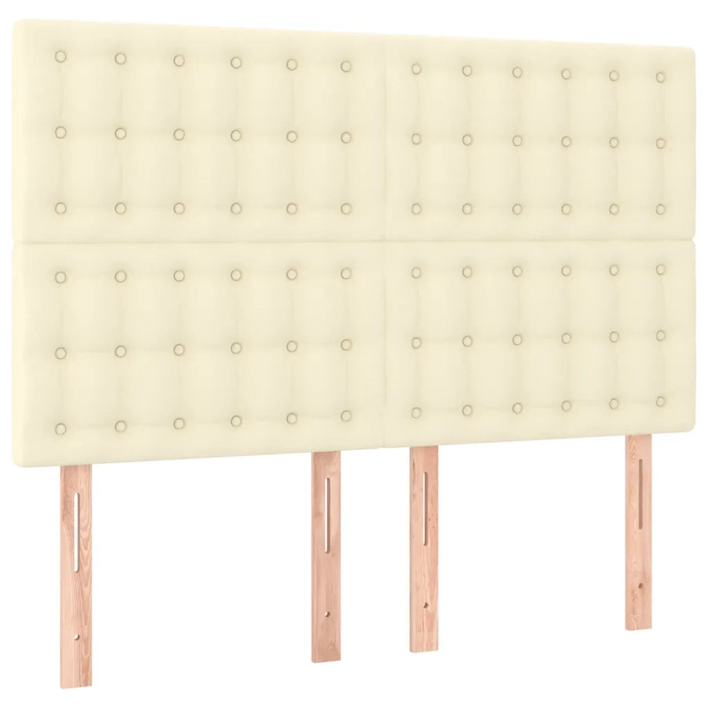 Giroletto con Testiera Crema 140x200 cm in Similpelle 3125575