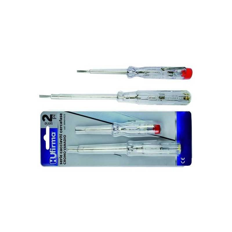Cacciaviti Cercafase Hu-Firma 100-250V 140/190 mm 2 Pezzi