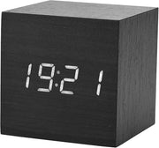 Alarme Digitale con Visualizzazione della Temperatura - Orologio Digitale - Comando Vocali - 3 Allarmi - Design in Legno - Funziona con Batterie o Alimentazione elettrica - Orologio Digitale