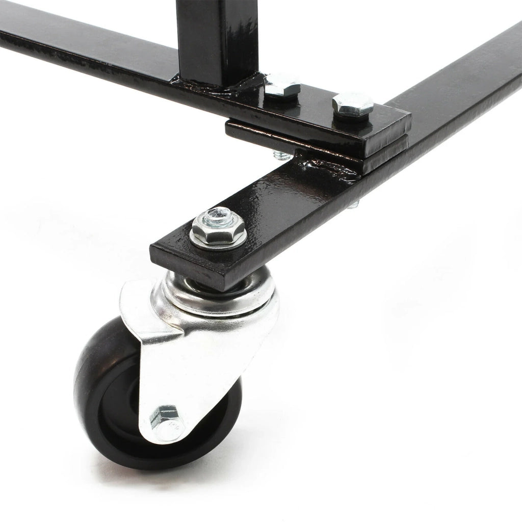 Supporto mobile per rack di stoccaggio per 4 carrelli con martinetto idraulico rack di trasporto 16_0002928