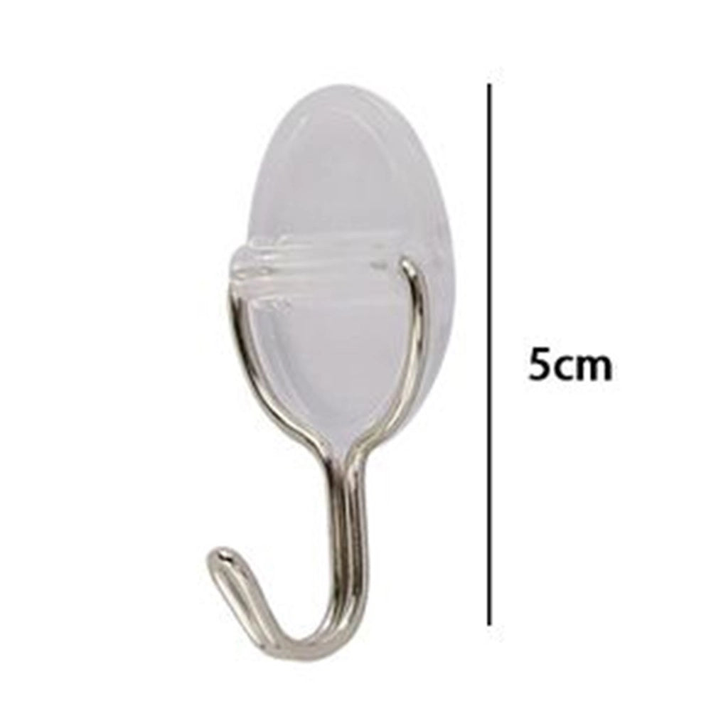 Trade Shop - Set 3pz Ganci Appendini Adesivi Parete Casa Cucina Bagno Attaccapanni Ovale 87010 -