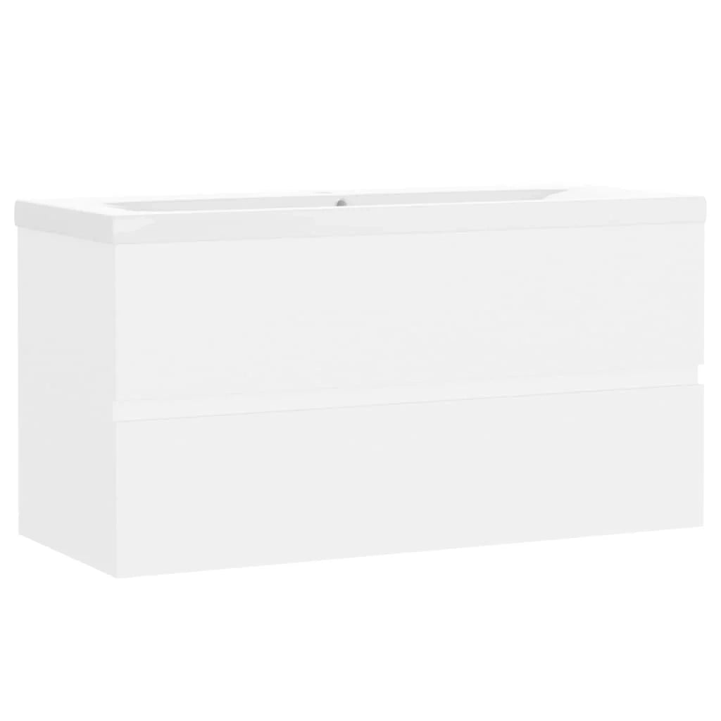 Mobile lavabo con lavabo integrato 90 x 38,5 x 45 cm truciolare bianco 02_0006420