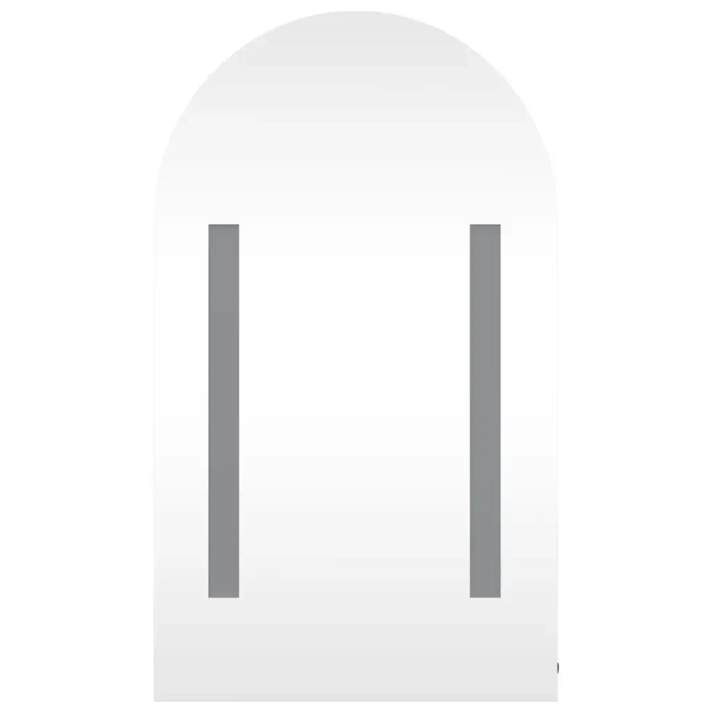 Armadietto Bagno con Specchio e LED-Mobiletto a specchio ad Arco Nero 42x13x70 cm