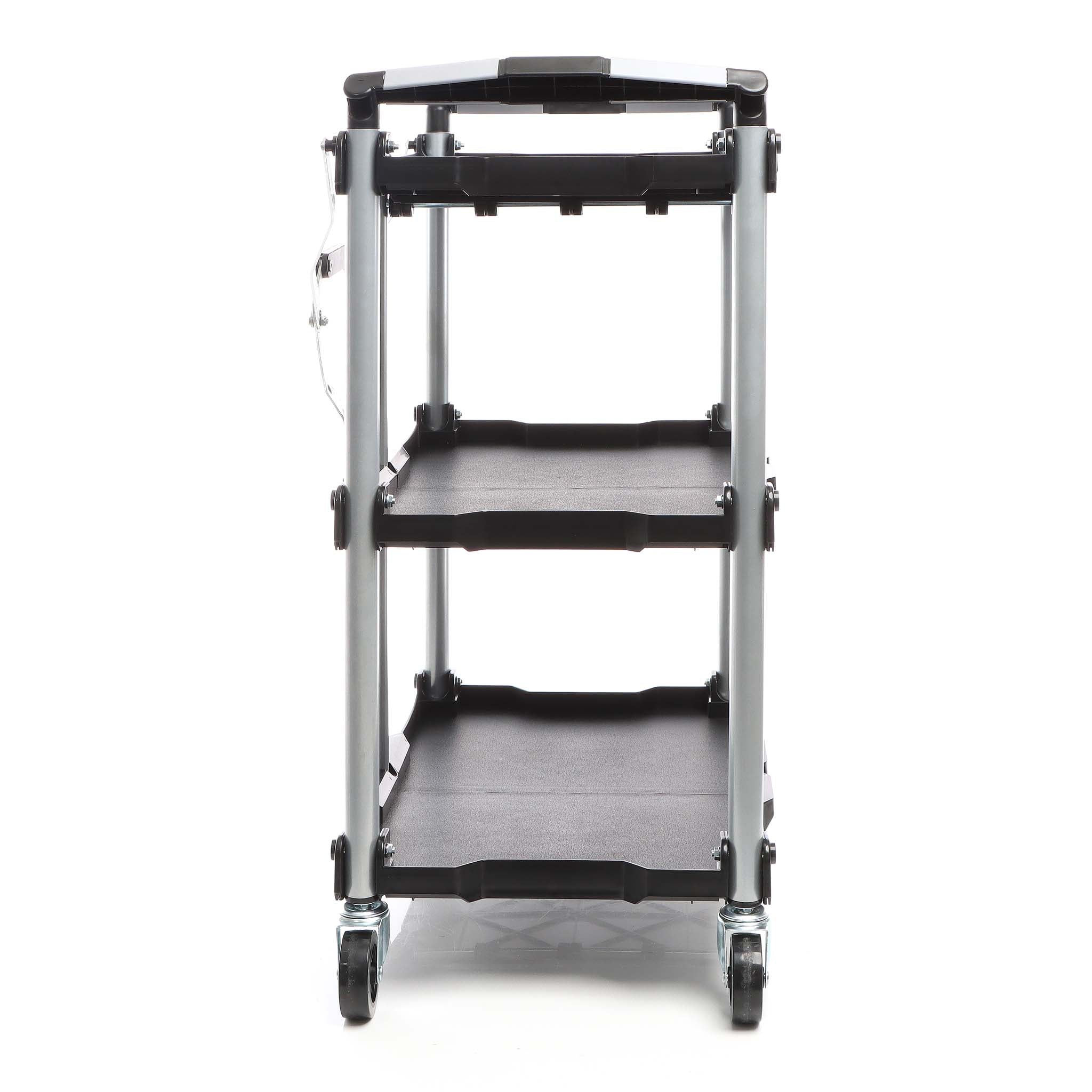 Carrello pieghevole multiuso con 3 piani Fino a 120 kg Per officina, ufficio, gastronomia