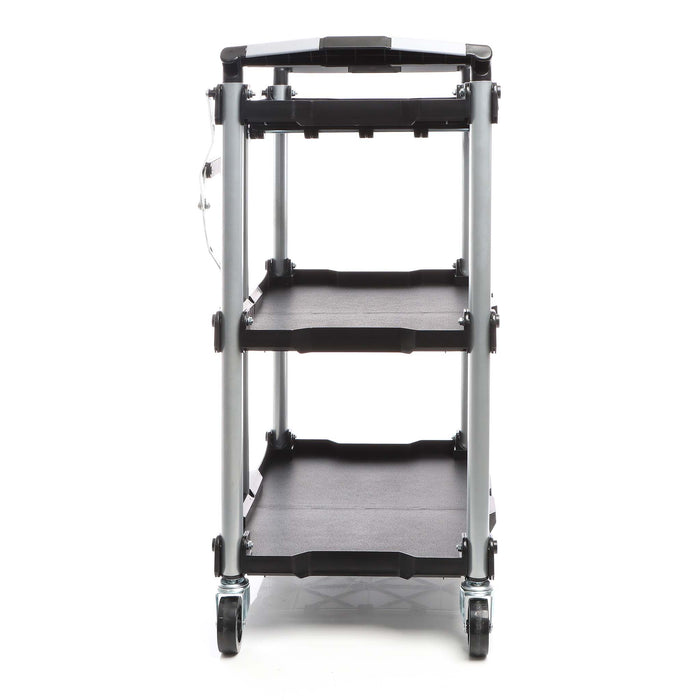 Carrello pieghevole multiuso con 3 piani Fino a 120 kg Per officina, ufficio, gastronomia