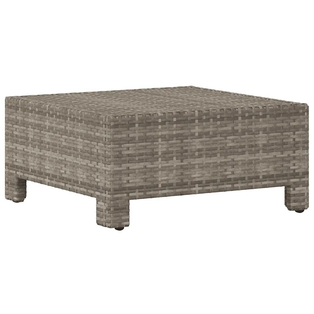 Poggiapiedi da giardino con cuscino grigio in polyrattan CFW2334129