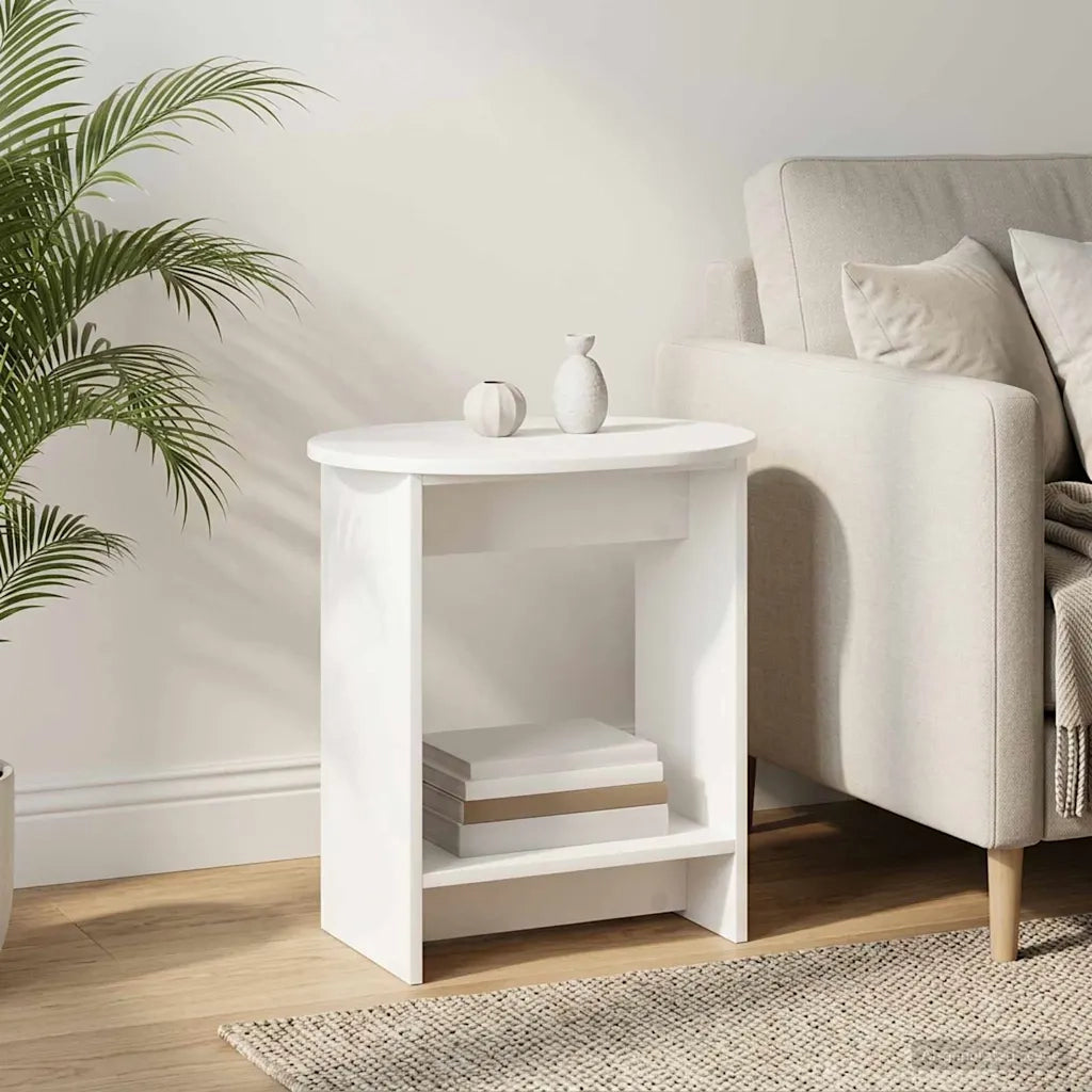 Tavolo laterale Bianco 50 x 39,5 x 55 cm Legno ingegnerizzato 899852