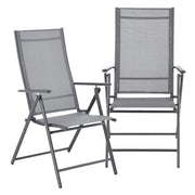 Set di 2 sedie da giardino con braccioli grigio chiaro 03_0009601