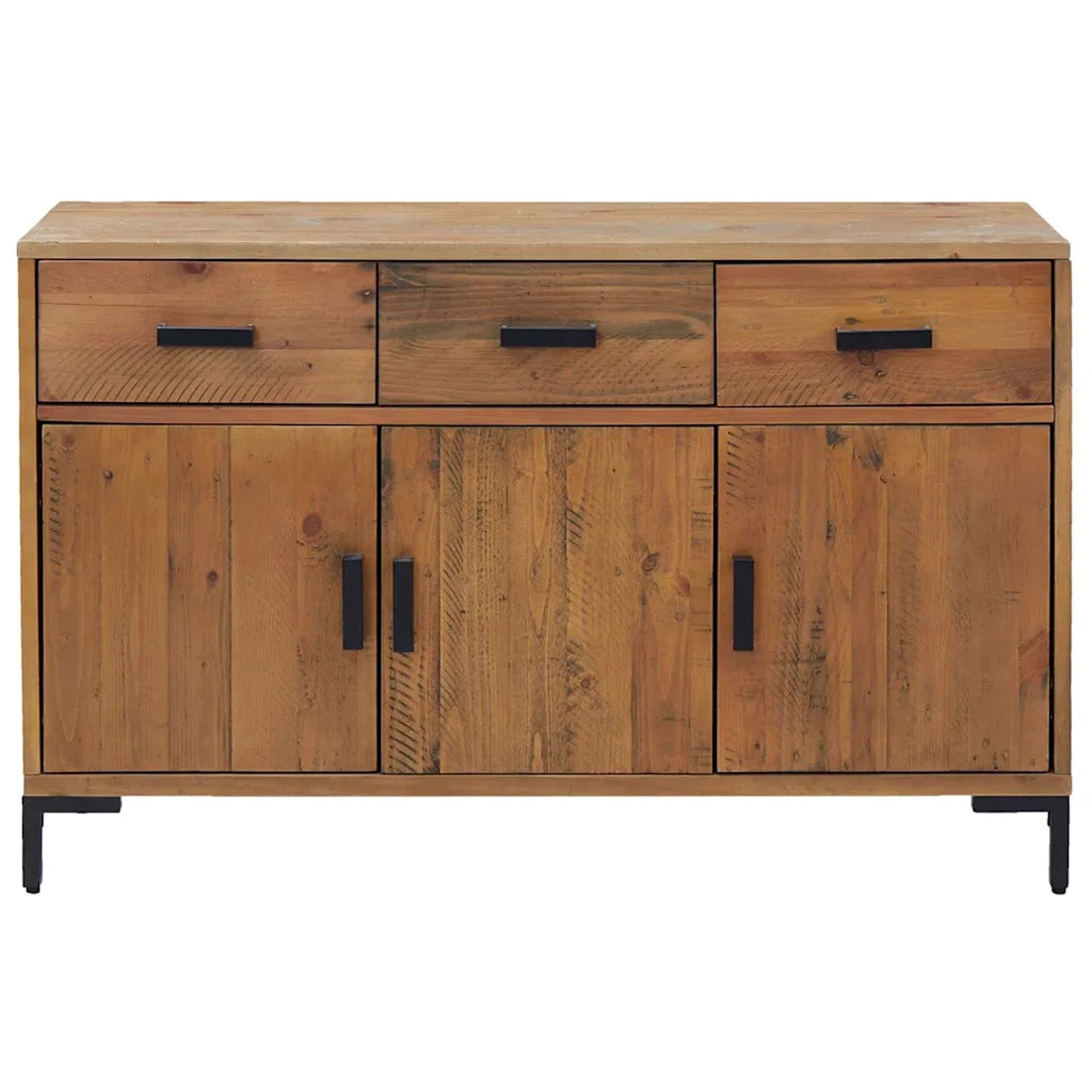 Credenza Marrone 110x35x70 cm in Legno Massello di Pino 349919