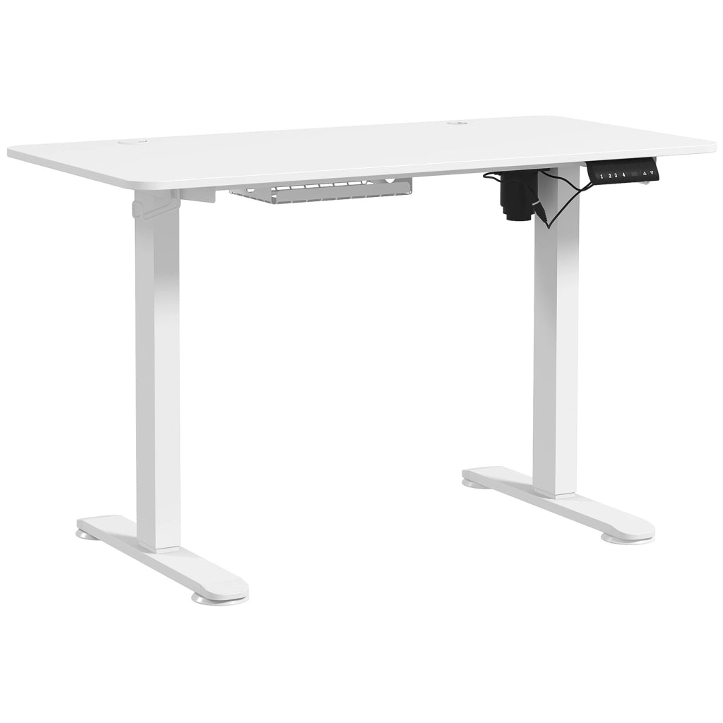 Scrivania in Legno ¨C Zephmum ¨C Bianco 120x60x72-116cm