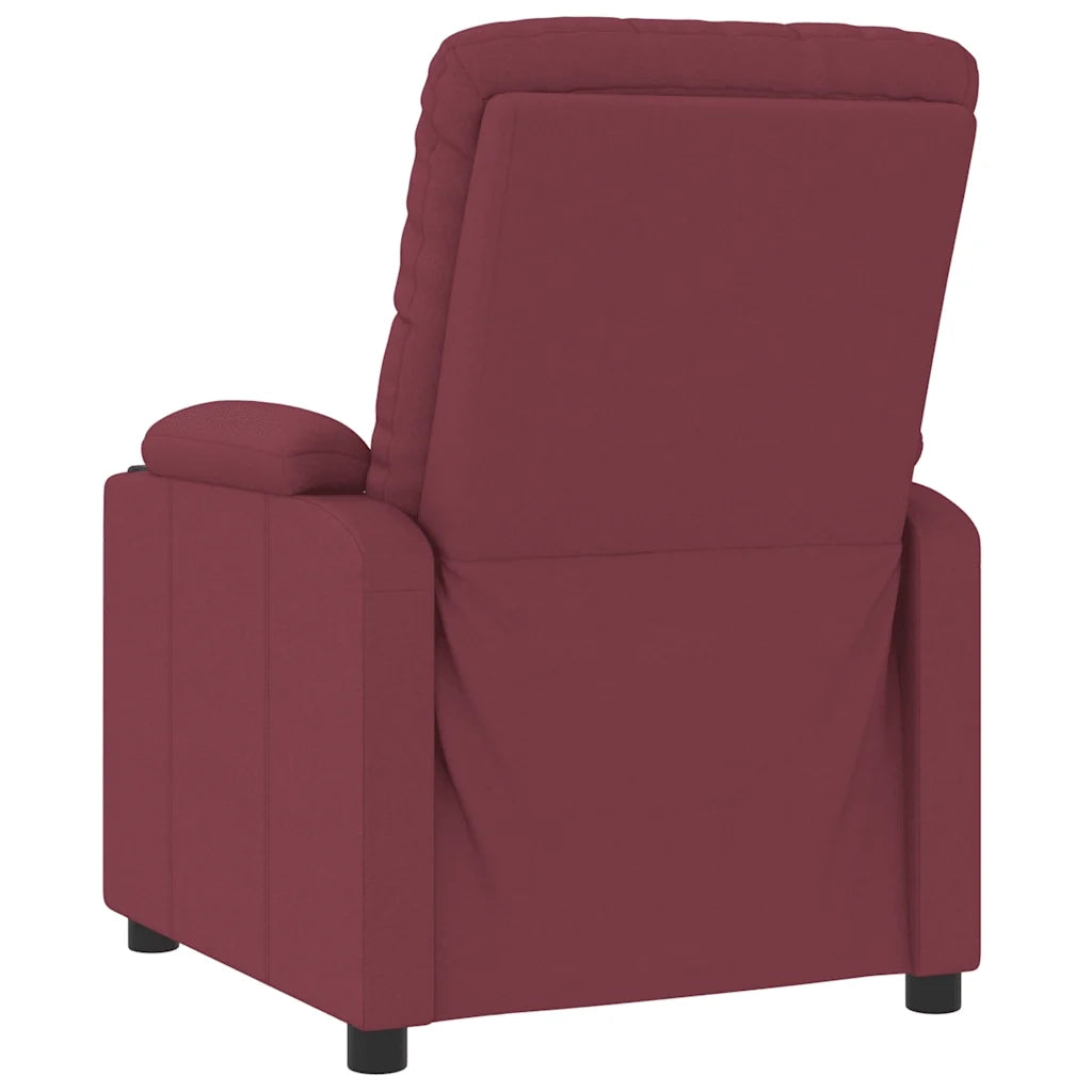Poltrona | Sedia Relax Reclinabile in Tessuto Rosso Vino