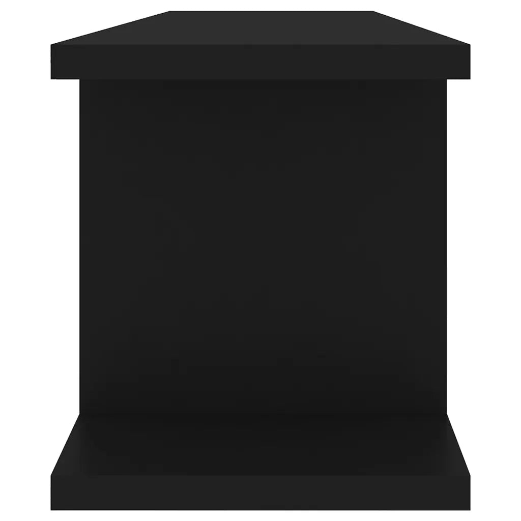 Mensole a Muro 2 pz Nero 78x18x20 cm in Truciolato cod mxl 43474
