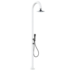 Doccia da Giardino in Alluminio Soffione 3 Getti Sined Luna Alu D Sensor Bianco