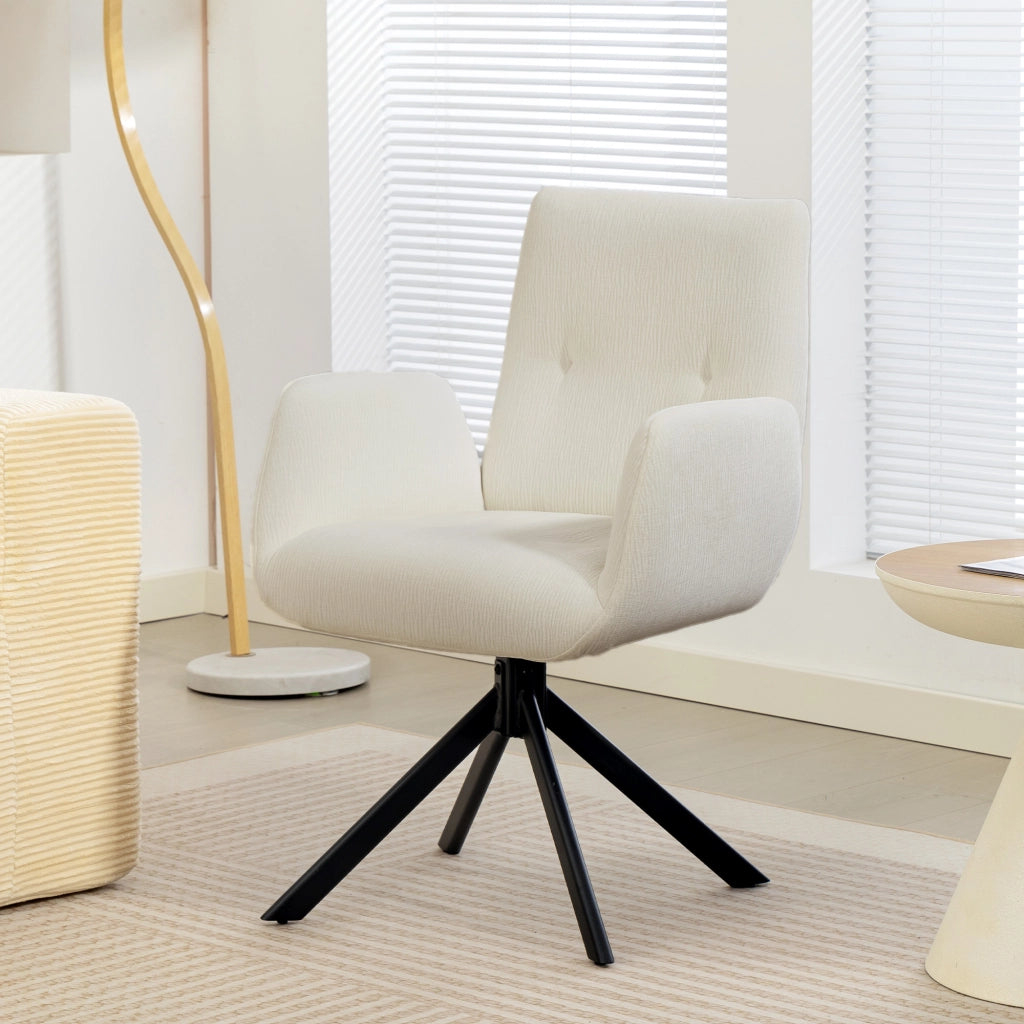 Poltrona moderna girevole imbottita ¨C zephmum ¨C crema 120 kg