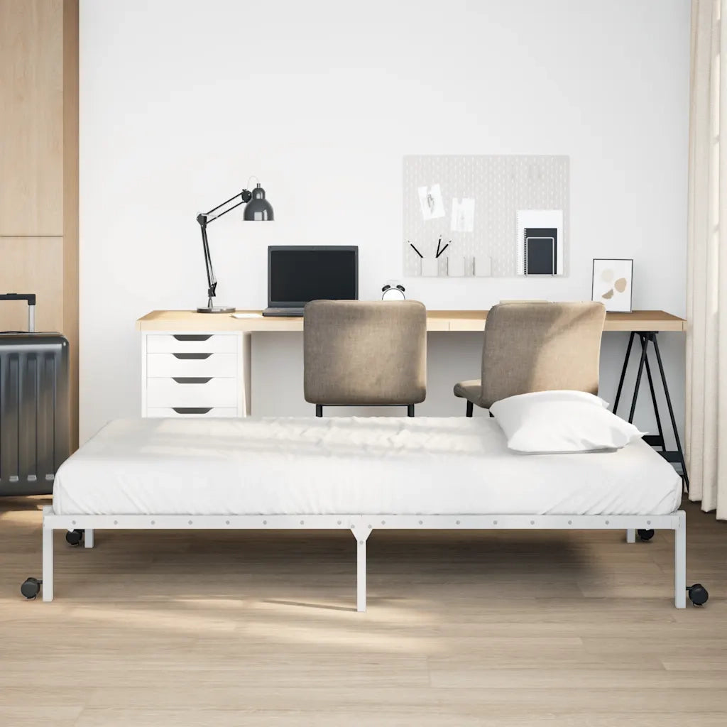 Giroletto senza Materasso Pieghevole Bianco 80x200 cm Acciaio 4103965