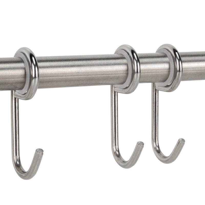 Portabicchieri per mobili a 4 linee, lunghezza 280 mm, Acciaio, Cromato lucido