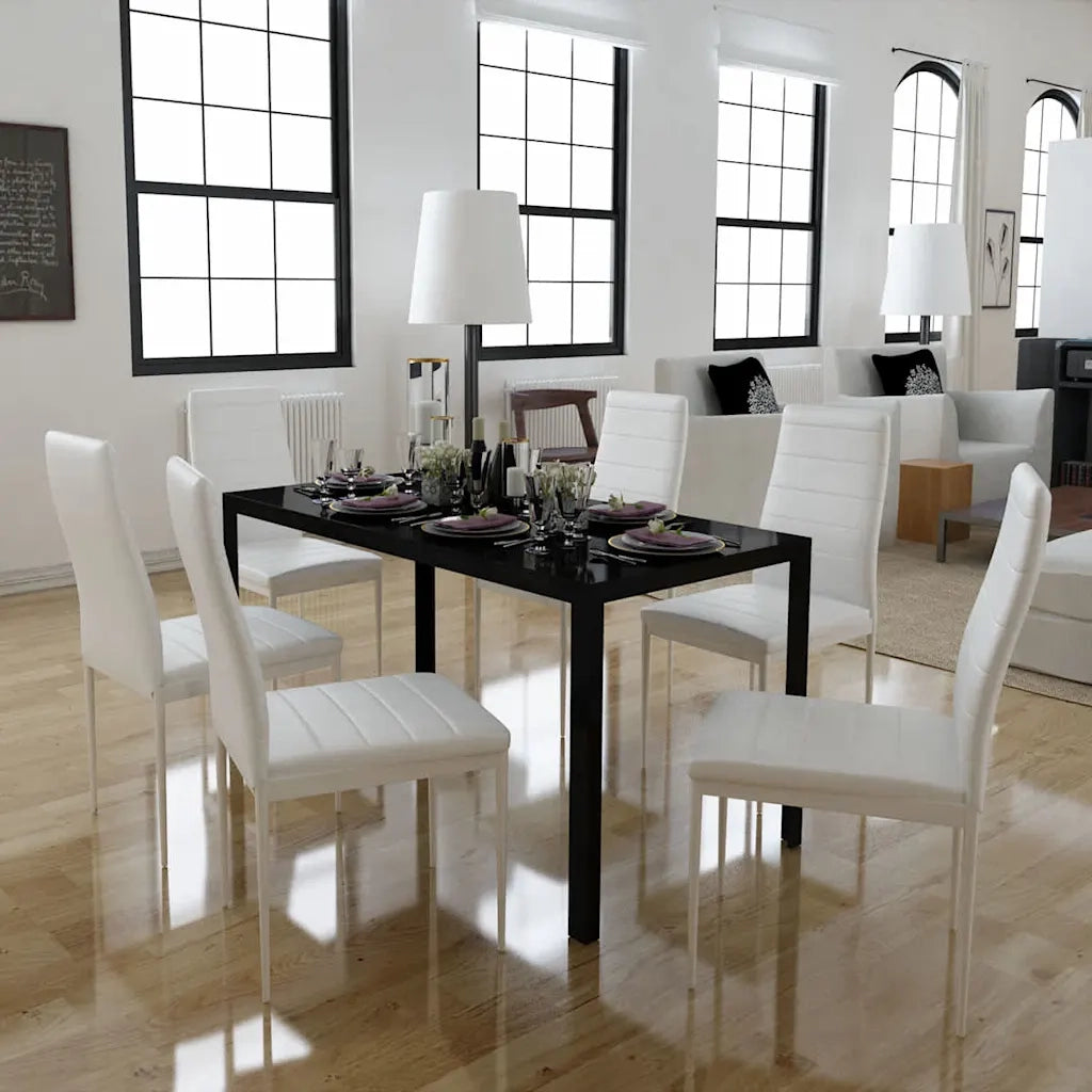 Set da Pranzo 7 pz Nero e Bianco CFW5691151