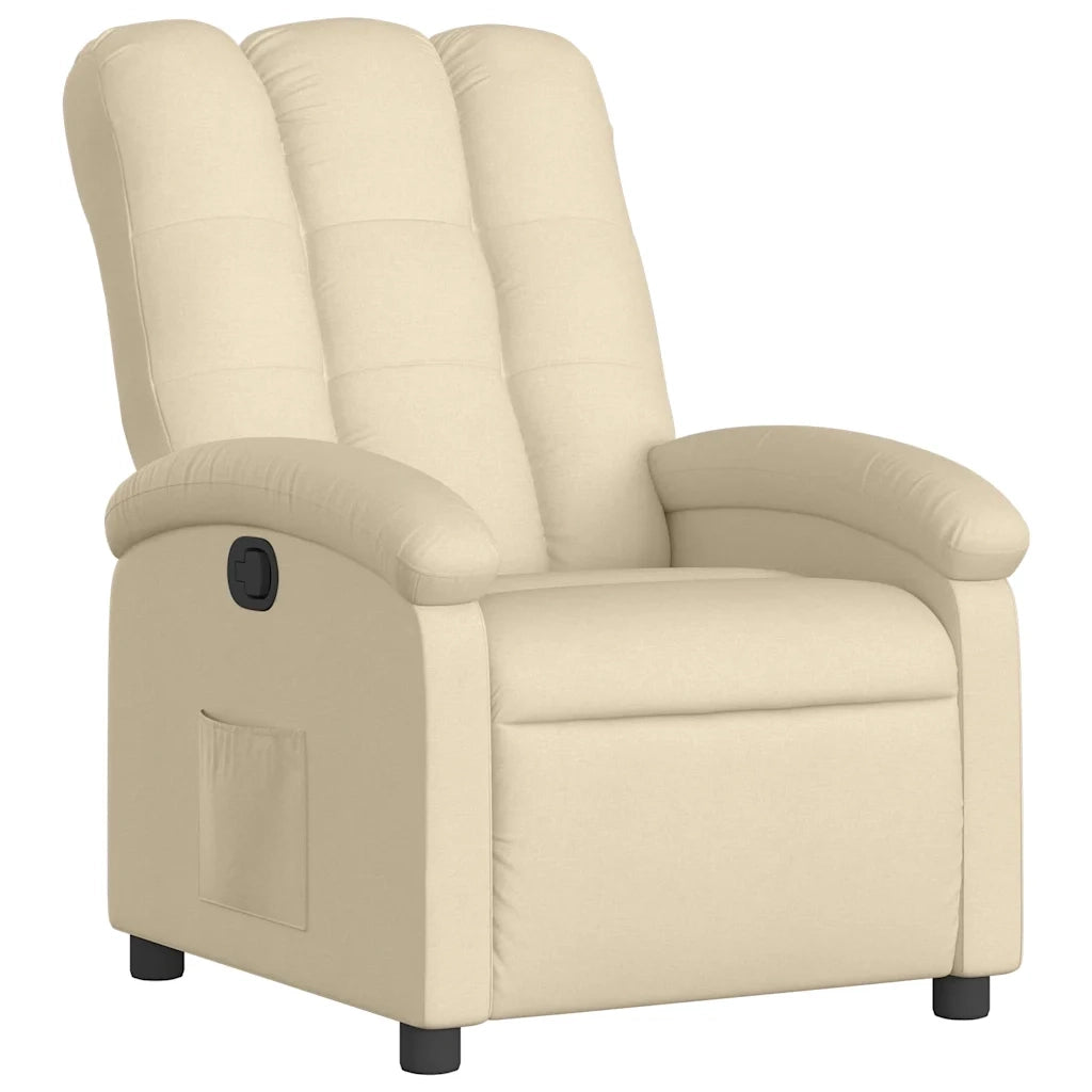 Divano Sedia-Poltrona reclinabile in tessuto color crema 360150