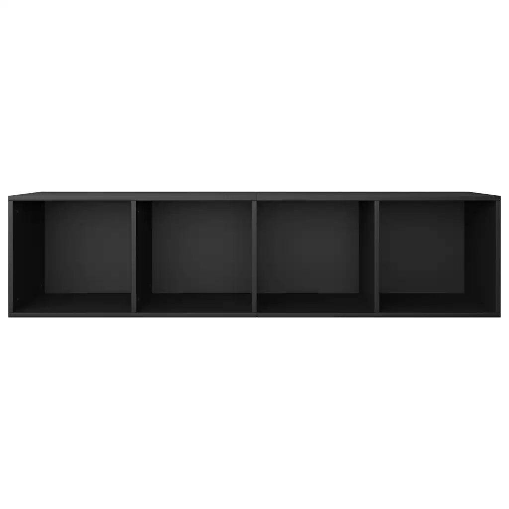 Libreria/Mobile TV Nero 36x30x143 cm in Legno Multistrato