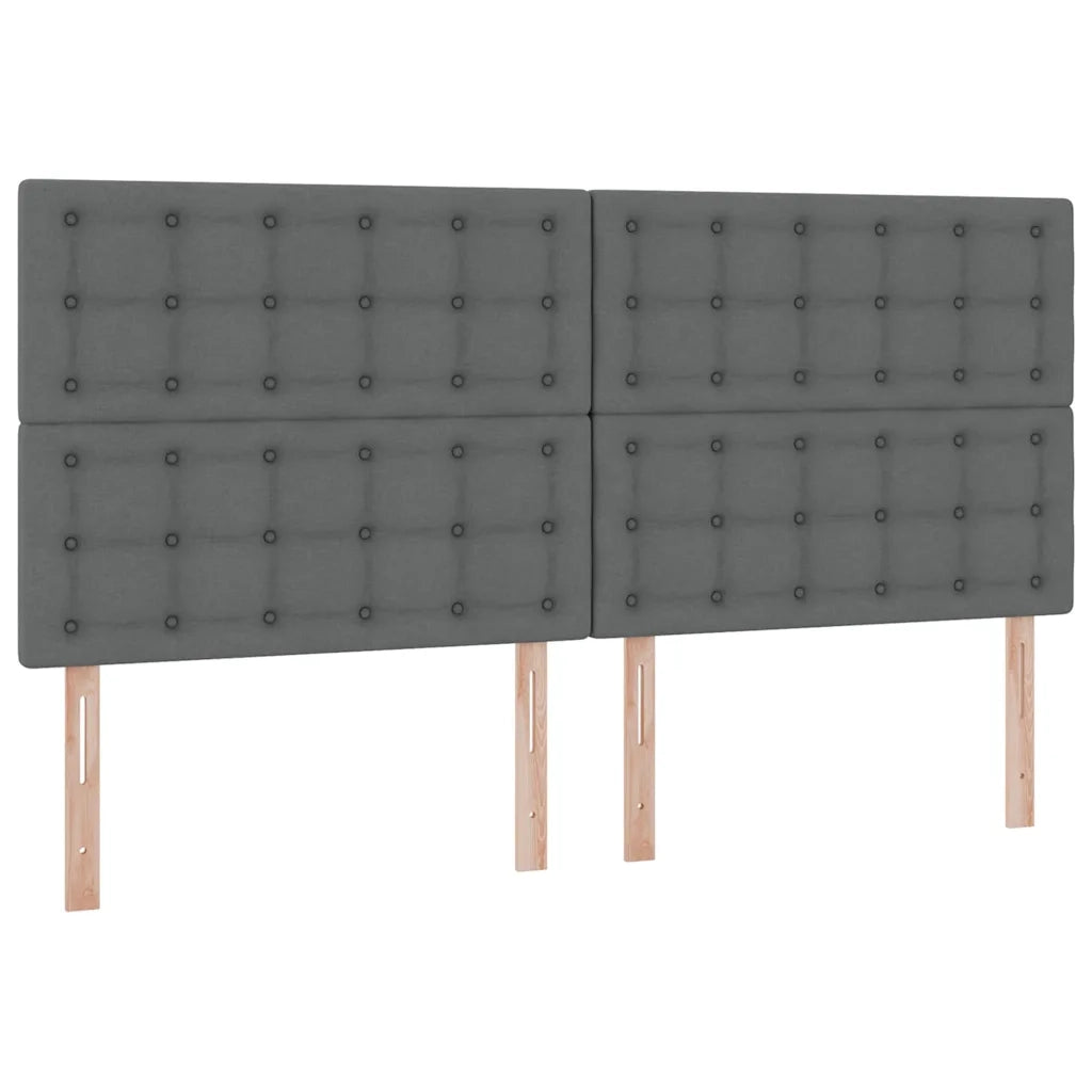 Letto con contenitore e LED con led Grigio scuro 200 x 200 cm 3372565