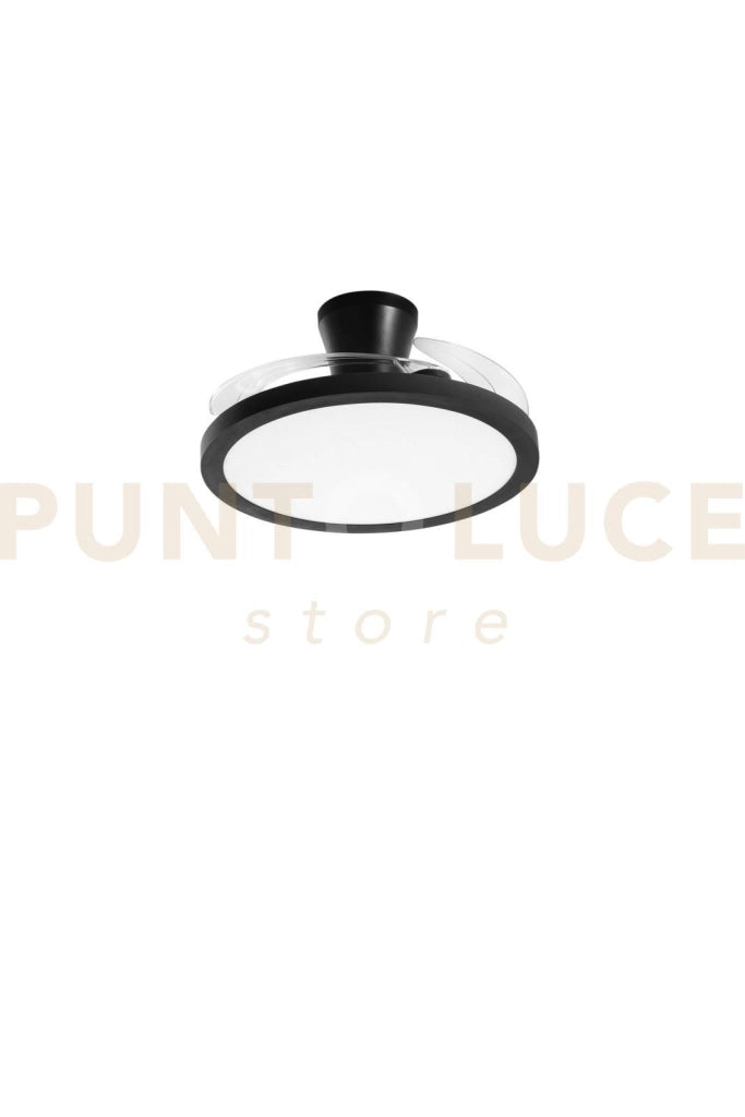 PLAFONIERA LED VENTILATORE CONDOR RETRATTILE NERO 46W 4050LM CCT DIMMERABILE RGB DIGITALE CON TELECOMANDO RF INCLUSO 24X49CM