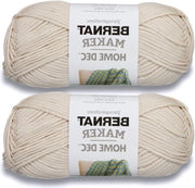 Seta per Maglia e Crochet - 2 Pacchi 250g 8.8oz - Cotone Voluminoso 5 - 300 Metri - Bianco Crema