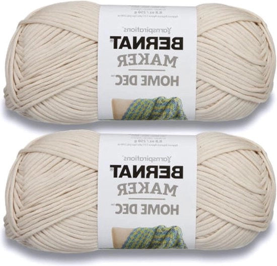 Seta per Maglia e Crochet - 2 Pacchi 250g 8.8oz - Cotone Voluminoso 5 - 300 Metri - Bianco Crema