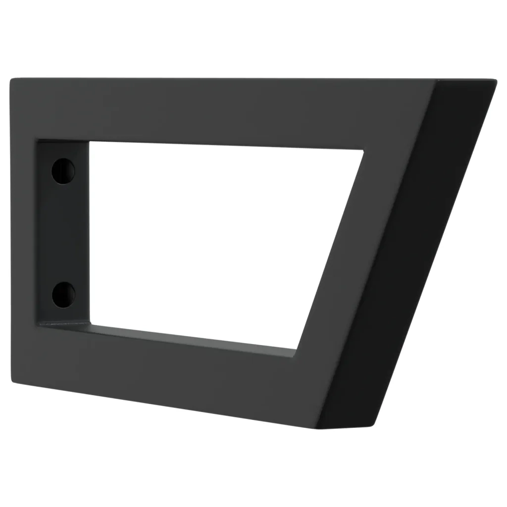 Reggimensole per Lavabo 2 pz Nere Trapezio in Acciaio