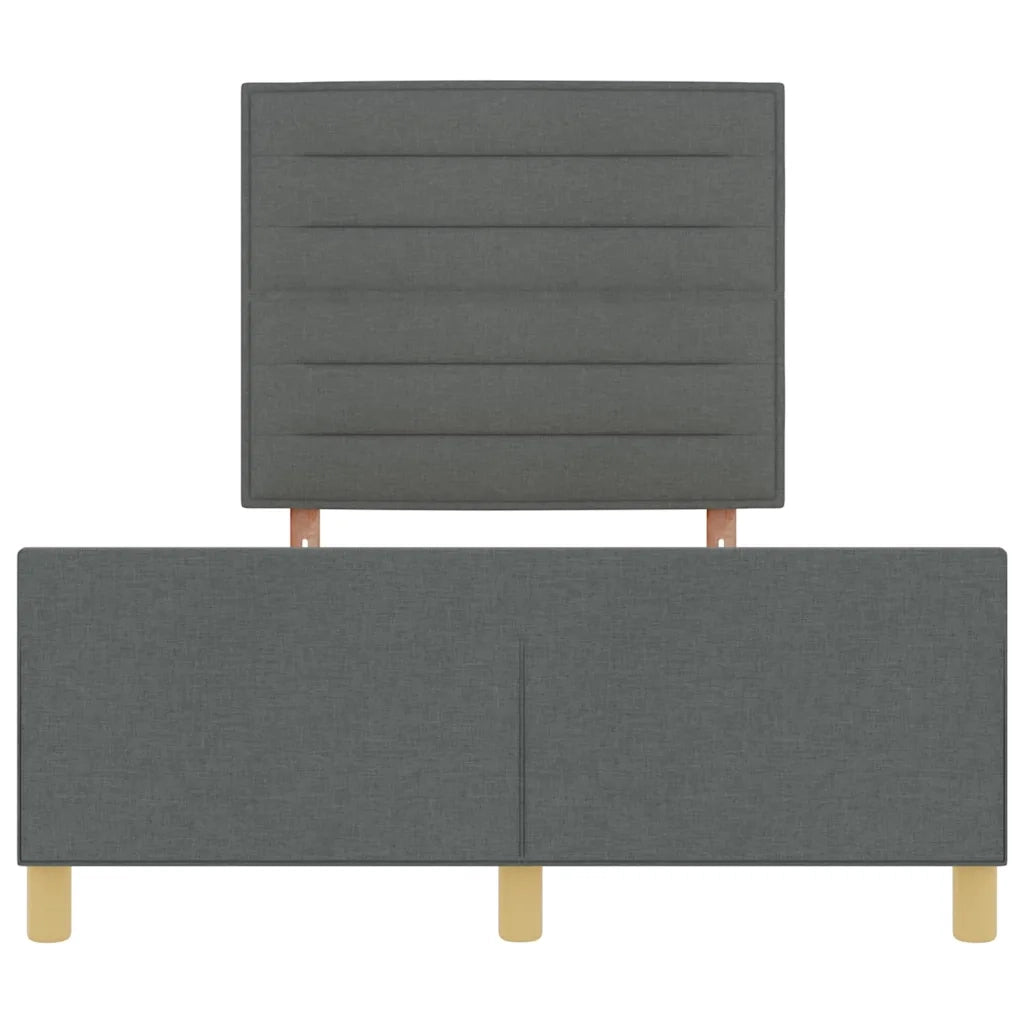 Struttura del letto Grigio scuro 160 x 200 cm Tessuto